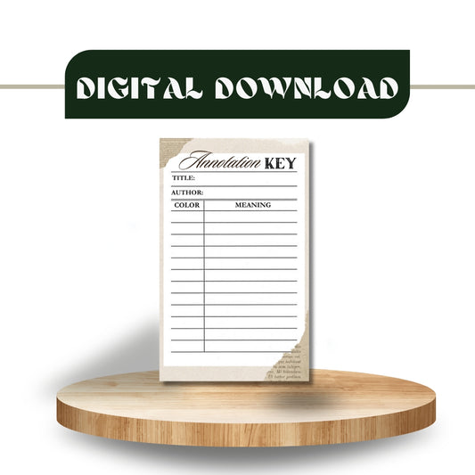 Annotation Book Key Vintage - DIGITAL DOWNLOAD