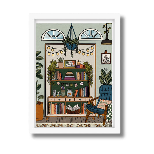 Book Reading Room illustration- DIGITAL DOWNLOAD